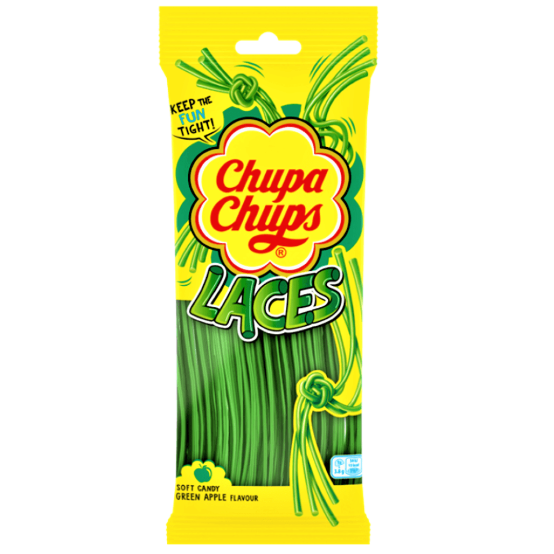 CHUPA CHUPS GREEN APPLE LACES 90G